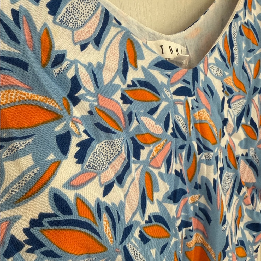 THML Blue and Orange Floral Dress - Picture 4 of 11